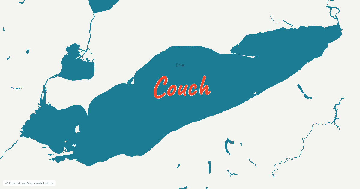 Map of Erie renamed "Couch".