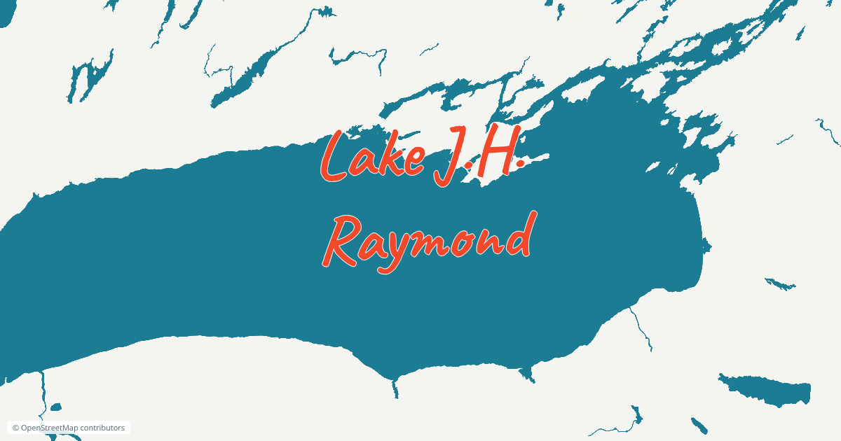 Map renamed "Lake J.H. Raymond".