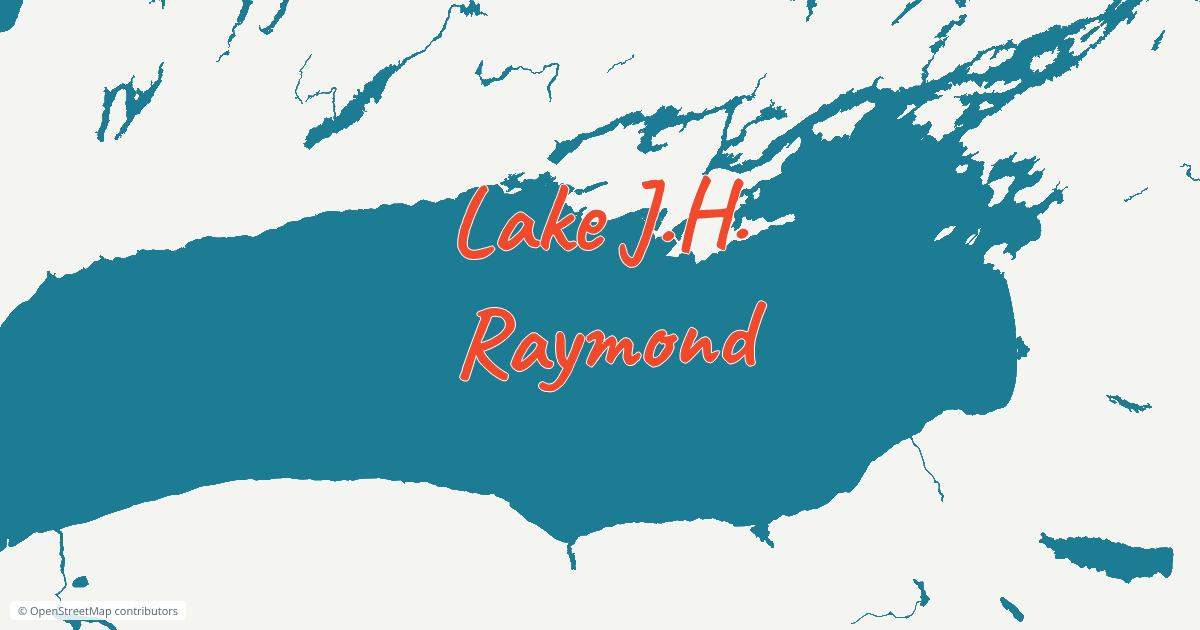 Map renamed "Lake J.H. Raymond".